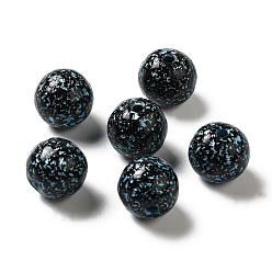 Bleu Ciel Foncé Perles acryliques opaques, ronde, bleu profond du ciel, 11.5x11mm, Trou: 2mm, environ: 520 pcs / 500 g