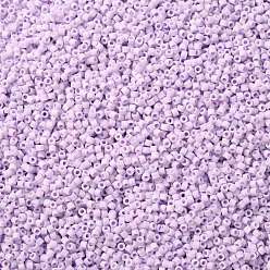 Plum Cylinder Seed Beads, Frosted Colors, Uniform Size, Plum, 2x1.3~1.5mm, Hole: 0.8~1mm, about 40000pcs/bag, 450g/bag