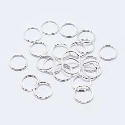 Plata 925 anillos redondos de plata esterlina, anillos de salto soldados, Anillos de salto cerrado, plata, 19 calibre, 6x0.9 mm, diámetro interior: 4 mm, Sobre 90 unidades / 10 g