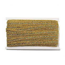 Gold Polyester Glitter Lace Trim, for Curtain, Home Textile Decor, Gold, 1/2 inch(14mm)