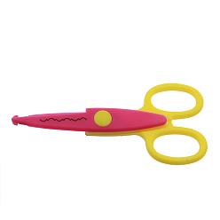 Средний Фиолетово-красный Ножницы из нержавеющей стали, ножницы для вышивания, швейные ножницы, с пластиковой ручкой, средне фиолетовый красный, 135 мм