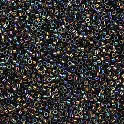 Разноцветный Цилиндрический бисер, металлических цветов, Ирис, единый размер, красочный, 2x1.3~1.5 мм, отверстие : 0.8~1 мм, около 40000 шт / упаковка, 450 г / мешок