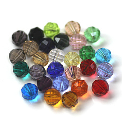 Mixed Color Imitation Austrian Crystal Beads, Grade AAA, Faceted, Round, Mixed Color, 8mm, Hole: 0.9~1mm