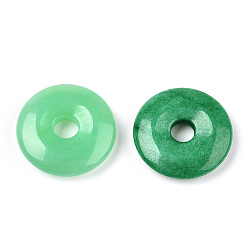 Malaysia Jade Natural Malaysia Jade Pendants, Dyed, Donut/Pi Disc, Donut Width: 12mm, 30x3.5~4.5mm, Hole: 5mm