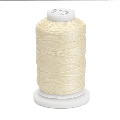 Bisque Waxed Polyester Cord, Flat, Bisque, 1mm, about 76.55 yards(70m)/roll