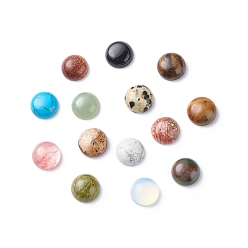 Mixed Stone Natural & Synthetic Mixed Gemstone Cabochons, Half Round/Dome, 10x4~5mm