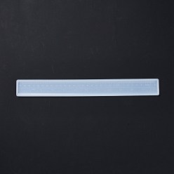 Белый Прямые линейки формы силиконовые формы, для уф-смолы, изготовление изделий из эпоксидной смолы, белые, 317x37x5 мм, внутренний диаметр: 310x32 мм