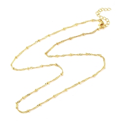 Золотой Ожерелья-сателлиты из латуни с покрытием стойки, долговечный, без свинца и без кадмия, золотые, 17.91 дюйм (45.5 см)
