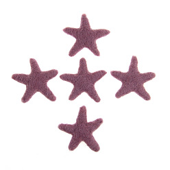 Серо-розавый Морская звезда ручной работы из шерсти, фетра, украшения, аксессуары, резинка для волос для детей своими руками Рождественская елка, увядшая роза, 70 мм