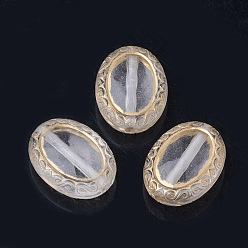 Clair Perles acryliques transparentes, perles de paillettes, ovale, clair, 18x13x5.5mm, trou: 1.5 mm, environ 610 pcs / 500 g