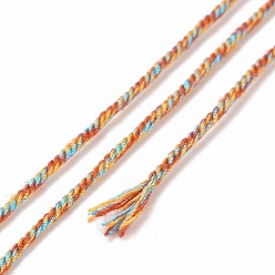 Coloré Cordon en coton, corde tressée, avec bobine de papier, pour accrocher au mur, artisanat, emballage cadeau, colorées, 1mm, environ 32.81 yards (30m)/rouleau