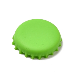 Verde Cabuchones de resina opacos, tapa de la botella, verde, 26x5.5 mm