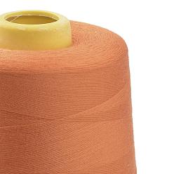 Chocolat Cordes de fil de couture de polyester, pour le tissu ou le bricolage, chocolat, 0.1 mm, environ 7000 mètres / rouleau