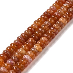 Agate Craquelée de Feu Naturelles feu crépitent agate perles brins, rondelle, 10.5~11x5.5~6mm, Trou: 1mm, Environ 68 pcs/chapelet, 15.43 pouce (39.2 cm)