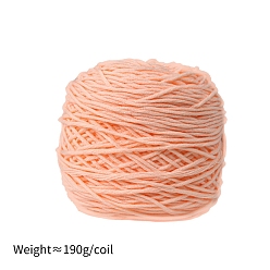 Light Salmon 190g 8-Ply Milk Cotton Yarn for Tufting Gun Rugs, Amigurumi Yarn, Crochet Yarn, for Sweater Hat Socks Baby Blankets, Light Salmon, 5mm