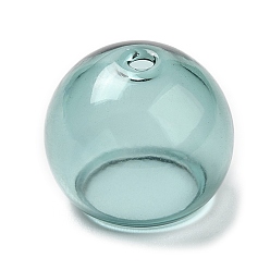 Bleu Cadet Cône de perles de verre transparent, pour la fabrication de carillons éoliens, demi-tour, bleu cadet, 16x13mm, Trou: 1.4mm, diamètre intérieur: 10.8 mm