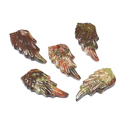 Jaspe Océan Naturelles perles jaspe océan, la moitié foré, ailier, 43~44x23x8mm, Trou: 1.2~1.4mm