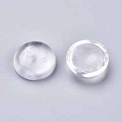 Quartz Crystal Natural Quartz Crystal Cabochons, Rock Crystal Cabochons, Half Round, 12x5~6mm