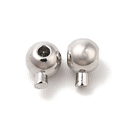 Platine Perles à écraser en laiton , ronde, platine, 5x3.5x3mm, Trou: 1mm