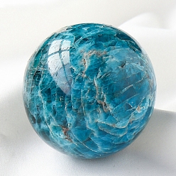 Apatita Bola de cristal de apatita natural, Decoraciones de exhibición de piedras de energía reiki para la curación., meditación, brujería, 40 mm