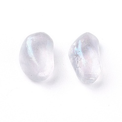 Moonstone Synthetic Moonstone Beads, Holographic Beads, Undrilled/No Hole, Chips, 7~13x5~6.5x4~6mm, about 100g/bag