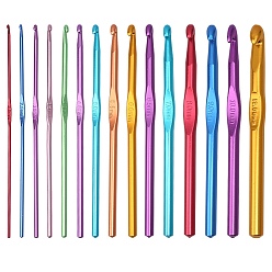 (52) Непрозрачная лаванда Набор крючков с алюминиевой ручкой, инструменты для вязания своими руками, разноцветные, 150 мм