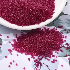 (DB0775) Dyed Semi-Frosted Transparent Scarlet MIYUKI Delica Beads, Cylinder, Japanese Seed Beads, 11/0, (DB0775) Dyed Semi-Frosted Transparent Scarlet, 1.3x1.6mm, Hole: 0.8mm, about 10000pcs/bag, 50g/bag