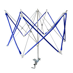 Bleu Parapluie en forme de fer à enrouleur de fil rapide support de laine, bleu, 460x560mm