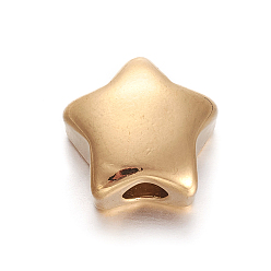 Золотой 304 из нержавеющей стали бусы, звезда, золотые, 11.5x11.5x5.8 мм, отверстие : 3 мм