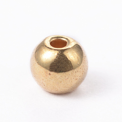 Golden Alloy Round Beads, Cadmium Free & Lead Free, Golden, 4mm, Hole: 1mm
