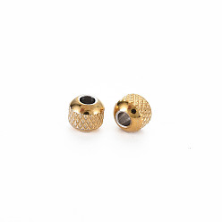 Golden 201 Stainless Steel Beads, Column, Cadmium Free & Nickel Free & Lead Free, Rondelle, Golden, 6x5.5mm, Hole: 2mm