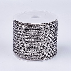 Gris Pizarra Cable de acero trenzado, gris pizarra, 3 mm, aproximadamente 5.46 yardas (5 m) / rollo