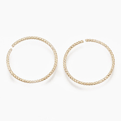 Real 18K Gold Plated Brass Linking Rings, Real 18K Gold Plated, Ring, 25x1mm