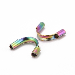 Rainbow Color Placage ionique (ip) 316 gardien et protecteurs de fil d'acier inoxydable, plaqué longue durée, couleur arc en ciel, 4.5x7.5x1.5mm, Trou: 0.6mm
