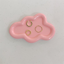 Cloud Placa de resina de joyería, bandeja de almacenamiento para anillos, , pendiente, nube, 105x70 mm