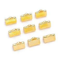 Золотой Железо лента обжима концов, золотые, длиной около 7 мм , шириной 10 мм , отверстие : 2 мм
