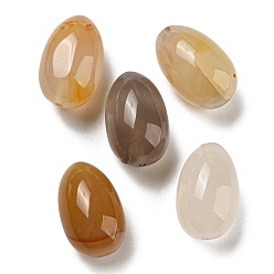 Natural Agate Natural Agate Beads, Half Drilled, Teardrop, 23~24x14~15x14~15mm, Hole: 1.5~1.6mm