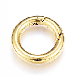 Golden Vacuum Plating 201 Stainless Steel Spring Gate Rings, O Rings, Ring, Golden, 20.5x3.5mm, Inner Diameter: 13mm