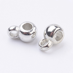 Platine Bails en tube plastique ccb, boucle bails bail perles, rondelle, platine, 9x6x4.5mm, Trou: 2.8mm