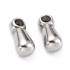 Stainless Steel Color 304 Stainless Steel Chain Extender Drop, Teardrop, Stainless Steel Color, 5.5x2mm, Hole: 1mm