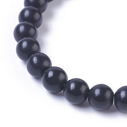Черный Камень Натуральный черный камень браслеты простирания, круглые, 2-1/4 дюйм (5.75 см)