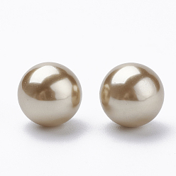 Olive Perles d'imitation en plastique écologique, haut lustre, Grade a, ronde, olive, 40mm, Trou: 3.8mm