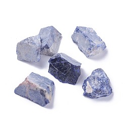 Sodalite Natural Sodalite Beads, Nuggets, No Hole/Undrilled, 24.5~47x16~41x10~26.5mm, about 100g/bag