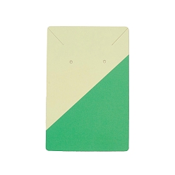 Средний Морско-зеленый Карточки для демонстрации прямоугольных бумажных сережек, Карточки для демонстрации ювелирных изделий для хранения сережек и ожерелий, средний морской зеленый, 9x5.9x0.05 см, отверстие : 1.6 мм