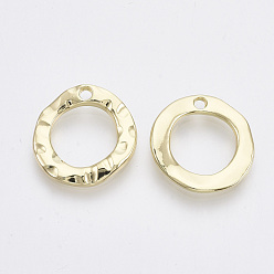 Light Gold Alloy Pendants, Ring, Light Gold, 18x18x2mm, Hole: 1.8mm