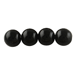 Negro Perlas redondas de perlas de imitación de plástico abs, negro, 10 mm, Agujero: 2 mm, sobre 1000 unidades / 500 g