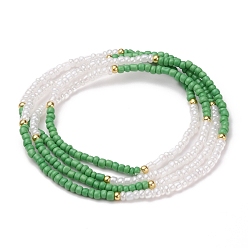 Vert Perle de taille de bijoux d'été, chaîne de corps, chaîne de ventre en perles de rocaille de verre, bijoux de bikini pour femme fille, verte, 32-1/4 pouce (82 cm)