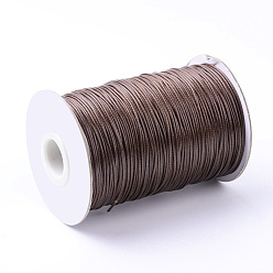 Coconut Brown Korean Waxed Polyester Cords, Coconut Brown, 3mm, about 43.74 yards(40m)/roll