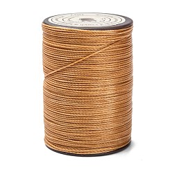 Pérou Ficelle ronde en fil de polyester ciré, cordon micro macramé, cordon torsadé, pour la couture de cuir, Pérou, 0.55mm, environ 131.23 yards (120m)/rouleau