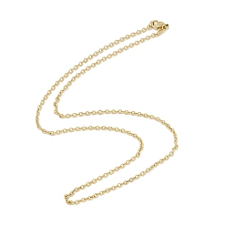 Oro Chapado al vacío 304 collar de cadenas de cable de acero inoxidable para hombres y mujeres, dorado, 17.91 pulgada (45.5 cm)
